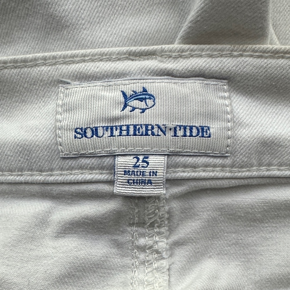 Southern Tide White Jean skirt